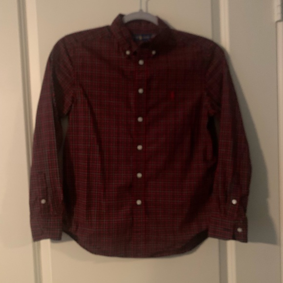 Ralph Lauren Christmas plaid shirt sz M (10/12) - Picture 2 of 3